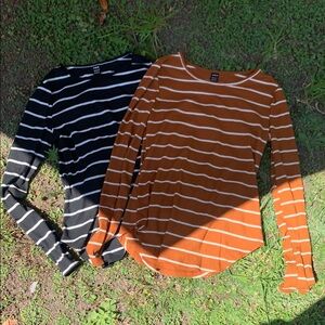 SHEIN Ribbed Striped T- Shirt Bundle